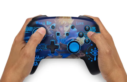 Vista 2 de PowerA Enhanced Wireless Controller for Nintendo Switch with Lumectra - Wake Up Link, Gamepad, Game Controller, Bluetooth Controller, Rechargeable