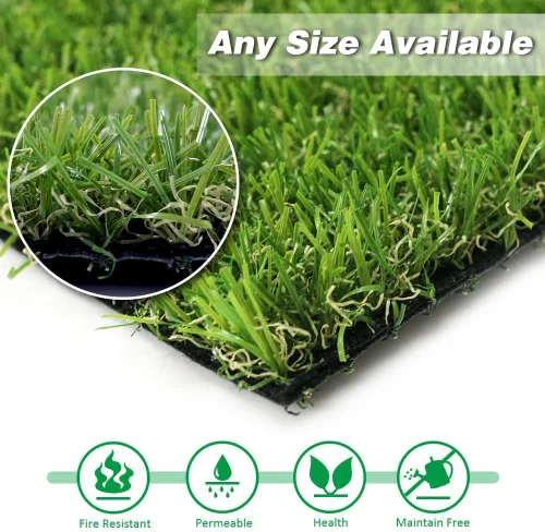 Vista 2 de LITA Césped sintético de césped artificial de 1 x 1 pies, alfombra de césped artificial para exteriores e interiores, astro realista para perros