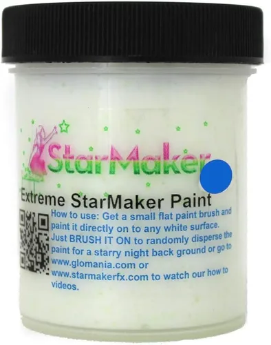 Vista 7 de StarMaker Extreme FX - Pintura reactiva a los rayos UV que brillan en la oscuridad Extreme FX neutra, invisible, grande, de cristal, aguamarina