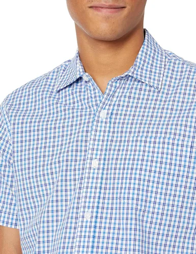 Vista 3 de Tienda Essentials - Camisa de popelina de manga corta de ajuste regular para hombre