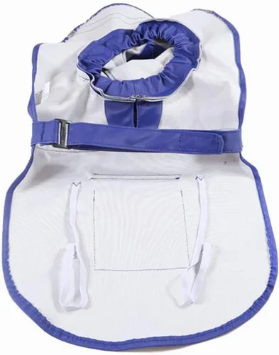 Vista 5 de NACOCO - Impermeable ajustable para perros, poncho a prueba de agua, ropa ligera para lluvia con capucha y tira reflejante, m, Azul