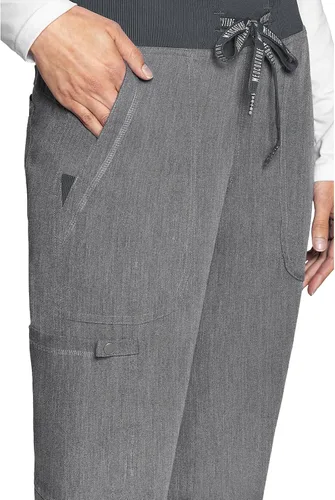 Vista 3 de Med Couture Pantalones de Uniforme Médico (Scrubs) para Mujeres Pantalones Cargo Jogger con 5 Bolsillos, Ligeros, Ultra Suaves, Tela Elástica