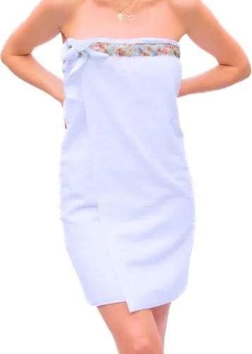 Vista 10 de UWRAPT Toalla para mujer, cierre de lazo, sin ganchos ni broches, 100% algodón, absorbente para spa, ducha, baño, piscina