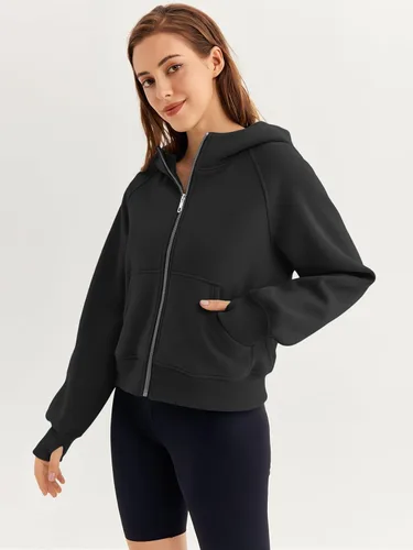 Vista 3 de AUTOMET Sudaderas con capucha y cremallera para mujer, chaquetas de forro polar, sudaderas de gran tamaño, trajes de moda de otoño, suéteres 2024