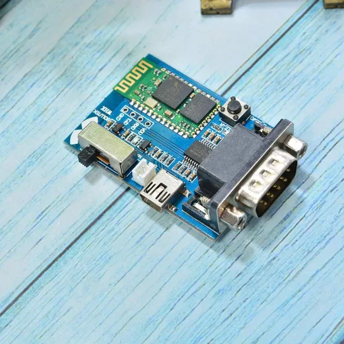 Vista 4 de Comimark 1 unids RS232 Bluetooth Serial Adaptador Comunicación Maestro-Esclavo Módulo 5V Mini USB