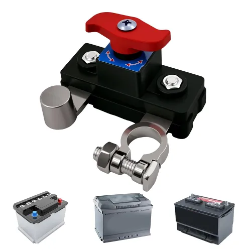 Vista 8 de Interruptor de corte de energía de batería de automóvil, interruptor de desconexión de batería ajustable, transmisión estable de cobre puro, alta