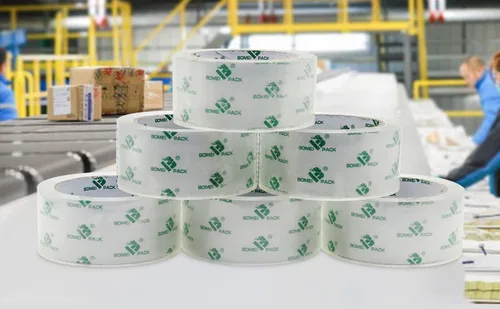 Vista 5 de BOMEI PACK Cinta de embalaje transparente, rollos de repuesto de cinta de embalaje, 6 rollos de 2 mil x 1.88 pulgadas, 60 yardas para sellar, mudar