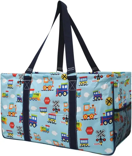 Vista 35 de NGIL Bolsa de comestibles reutilizable extra grande plegable de gran tamaño para comestibles, almacenamiento, picnic, playa, Estampado de vaca