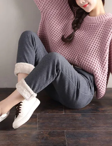 Vista 5 de Gihuo Pantalones de chándal con forro de sherpa para mujer