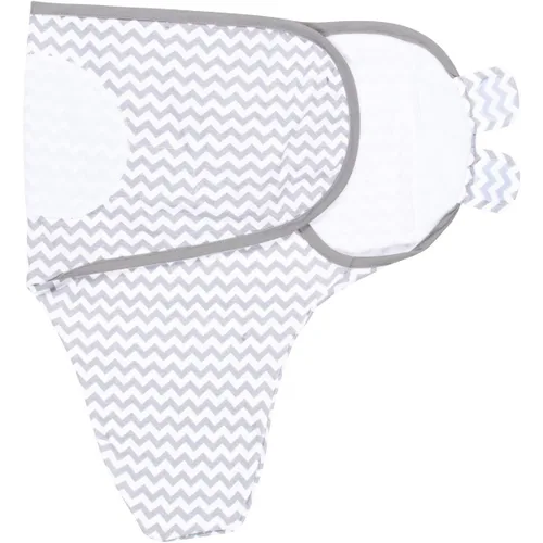 Vista 6 de BaeBae Goods Juego de 4 mantas para envolver al bebé, para niños y niñas, hechas de algodón suave (flechas grises, 0-3 meses)