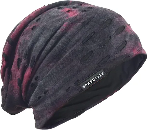 Vista 7 de FORBUSITE Gorro de punto delgado y holgado para hombre para el verano B018h Marrón