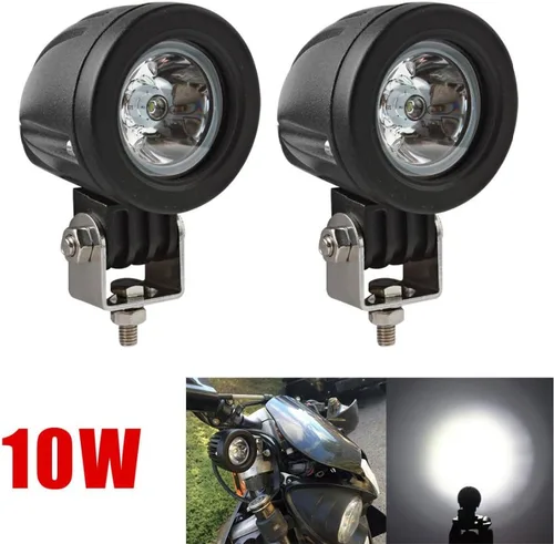 Vista 8 de 2 unids 10 W mini motocicleta niebla conducción luces LED Spot Beam POD trabajo lámpara auxiliar todoterreno camión ATV SUV 12 V 24 V (10 W)