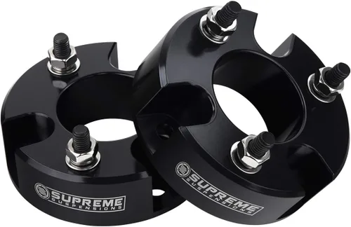 Vista 4 de Supreme Suspensions - juego de separadores para elevación de la suspensión delantera para Nissan Frontier, Negro