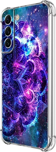Vista 23 de Funda para Galaxy S22 Plus, protección contra caídas de rosas y mariposas azules, a prueba de golpes, de cuerpo completo, resistente a los arañazos