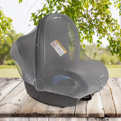 Vista 4 de Mosquitera para portabebés – Red de malla de insectos para asiento de coche – Ajuste universal, moisés y cochecito de calidad premium: lavable a