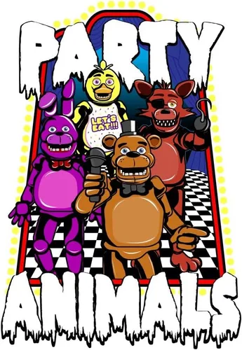 Vista 2 de Five Nights at Freddy's Party Animals Camiseta negra para niño