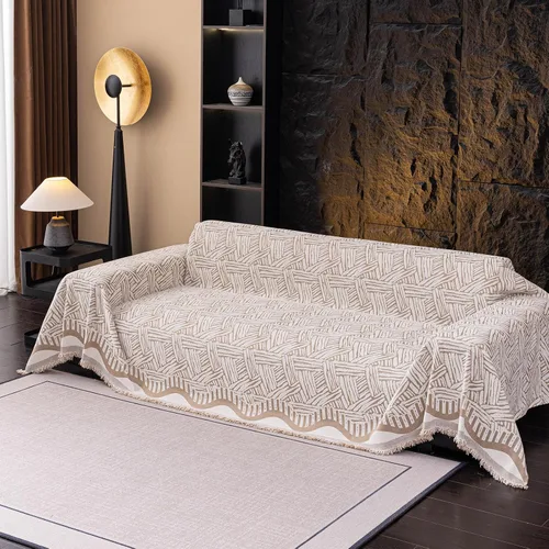 Vista 85 de ROOMLIFE Manta de sofá estilo azteca boho para sillones de 2/3 cojines, fundas de sofá lavables y antideslizantes aptas para mascotas, protector