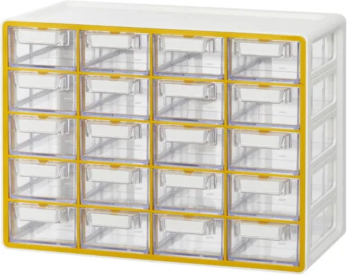 Vista 13 de Blue Ginkgo Gabinete grande de 12 cajones, organizador transparente apilable para hardware, cuentas, ladrillos de plástico, oficina y almacenamiento