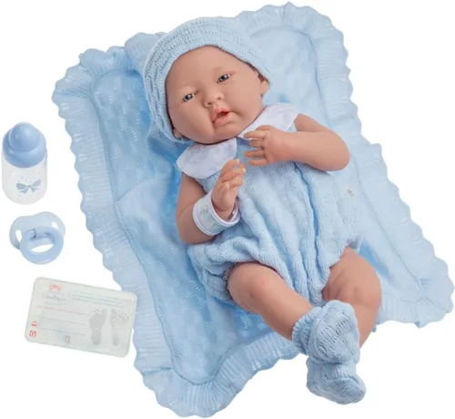 Vista 10 de JC Toys La Newborn Muñeca bebé niña de 15 pulgadas de vinilo anatómicamente correcta con traje blanco y rosa y accesorios de lujo Diseñada