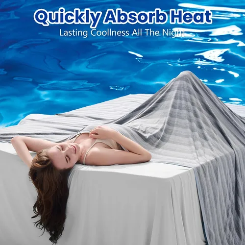 Vista 2 de Gohero Arc-Chill Q-Max - Mantas refrescantes para personas que duermen con calor >0.5, fibra fresca, para el verano, mantiene el cuerpo fresco