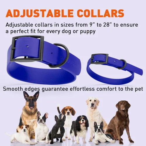 Vista 316 de Dogline Biothane - Collar impermeable para perro con hebilla de liberación rápida, resistente cincha de nailon recubierta con resistente y a prueba