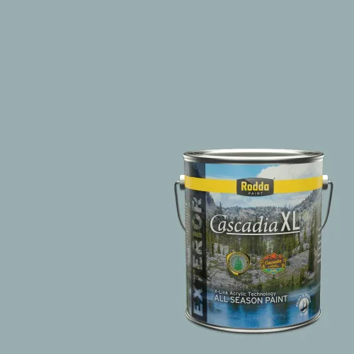 Vista 104 de Rodda Paint CASCADIA XL Pintura e imprimación satinada para exteriores en uno, cuarto de galón, azul playa norte