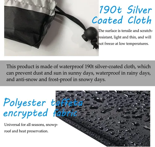 Vista 3 de ASUBHA 2 piezas de cubiertas para espejos laterales, protector de espejo de coche, cubierta impermeable para espejo retrovisor que protege contra