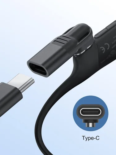 Vista 3 de Adaptador USB C a magnético para cargador de auriculares Aftershokz, compatible con Shokz Aeropex, OpenRun, OpenRun Pro, OpenRun mini, OpenComm