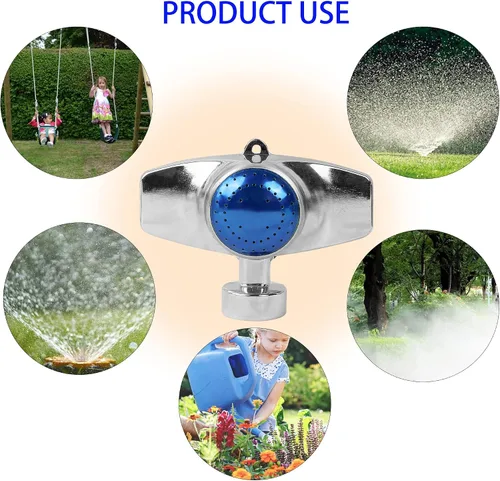 Vista 3 de Hourleey Rociador de Punto de Metal de 360 Grados, Rociadores de Césped para Patio, Rociador de Patrón Circular con Flujo de Agua Suave para Áreas