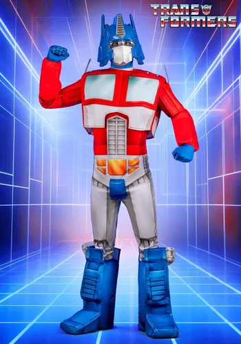 Vista 2 de Disfraz retro Optimus Prime para adulto