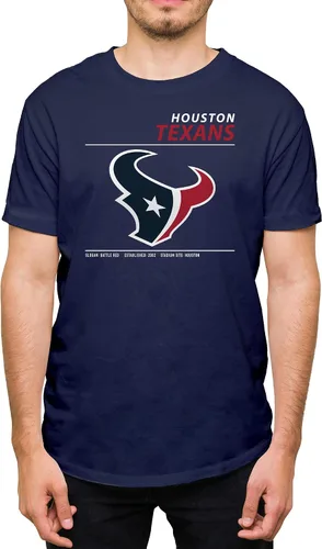 Vista 26 de Hybrid Sports NFL - Team Logo and Stats - Adult Unisex Short Sleeve Fan T-Shirt for Men and Women - Officially Licensed