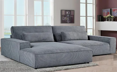 Vista 6 de Container Furniture Direct Luxe - Sofá modular de dos piezas de gran tamaño para sala de estar, sofá en forma de L con diván, tapizado con tela