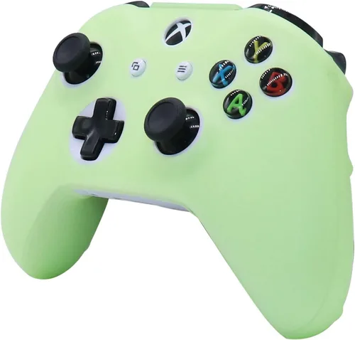 Vista 5 de HLRAO Controller Skins - Funda protectora de silicona que brilla en la oscuridad para Xbox One SX Controller 6 agarres accesorios que brillan