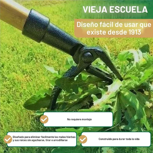 Vista 3 de Grampa's Weeder Herramienta original para arrancar malezas con mango largo