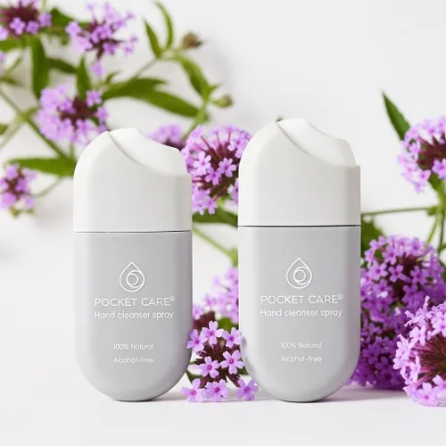 Vista 10 de POCKET CARE Desinfectante hidratante de manos sin alcohol, spray perfumado de goma de mascar 100% natural, limpiador de manos suave diario