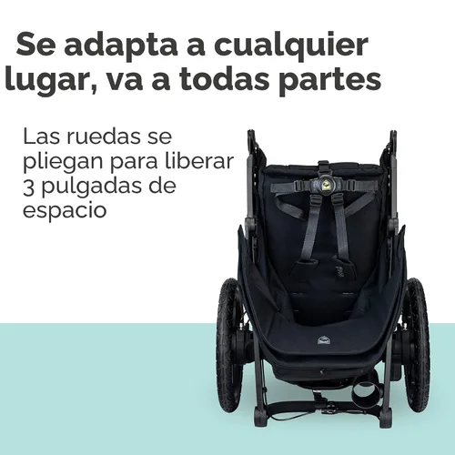 Vista 5 de BOB Gear Wayfinder Cochecito para Trotar con Suspensión Dual Independiente, Neumáticos Llenos de Aire, y Capacidad de Peso de 75 Libras, Nightfall