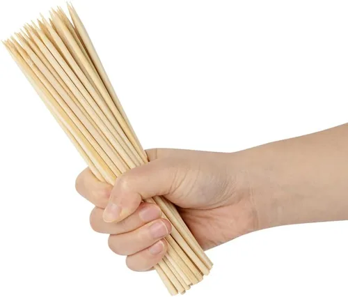 Vista 15 de Restaurantware Robata - Pinchos para asar de 8 pulgadas, 100 pinchos de alta resistencia, pinchos de bambú desechables congelables para verduras