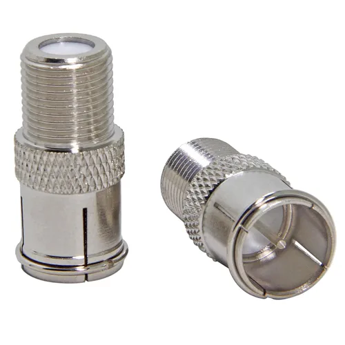 Vista 2 de RFAdapter Ullnosoo - Conector de conexión rápida, 2 unidades Ullnosoo tipo F macho a hembra, adaptador de enchufe para TV, antena, cable coaxial