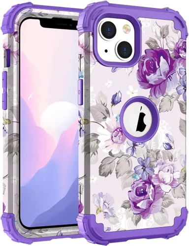 Vista 95 de Hocase Funda para iPhone SE 2022/2020, resistente a prueba de golpes, de plástico duro+goma de silicona, funda protectora híbrida para iPhone SE