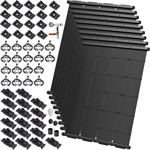 Vista 12 de Kit de bricolaje de calentador solar de piscina de grado industrial, sistema de montaje superior sin tirantes de viento alto y máxima resistencia a