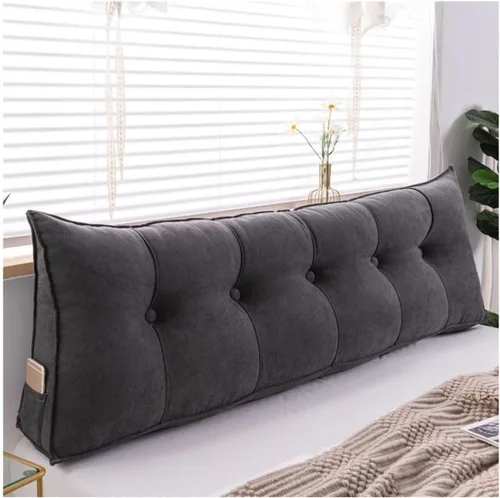 Vista 15 de Almohadas de cuña para cabecero + almohada de cuña para descansar y leer, cojín triangular súper suave, soporte de posicionamiento, almohadas largas