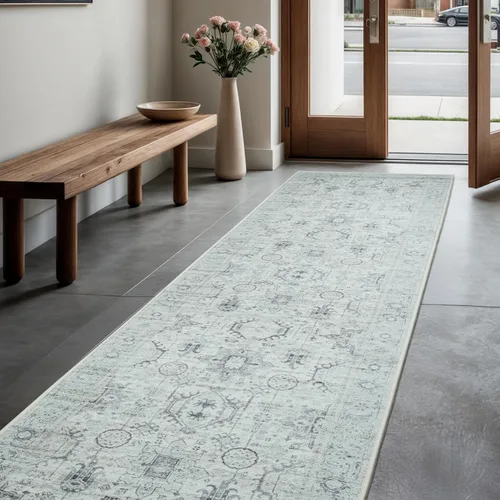Vista 165 de GLN Rugs Traditional Collection - Alfombra de felpilla lavable a máquina, tradicional lavable, antideslizante, alfombra de felpilla de pelo corto