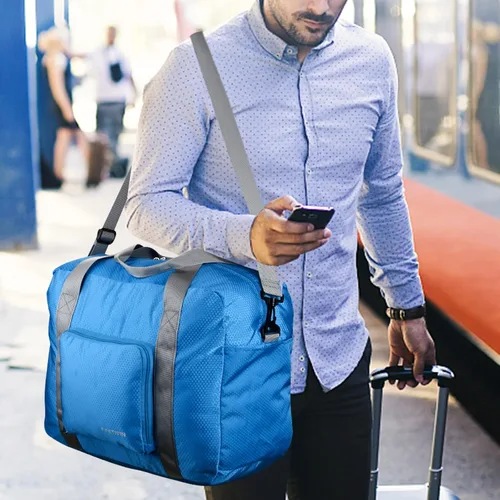 Vista 7 de F.FETIVIN Bolsa de viaje para artículos personales de 18 x 14 x 8 pulgadas para Spirit Airlines, bolsa de lona ligera impermeable para gimnasio