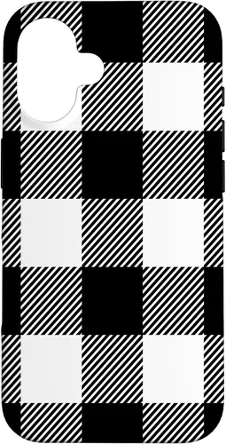 Vista 32 de Buffalo Plaid Black White Phone Case for iPhone 17