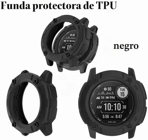 Vista 5 de Protector de pantalla de reloj para Garmin Instinct 2x Solar y TPU Funda