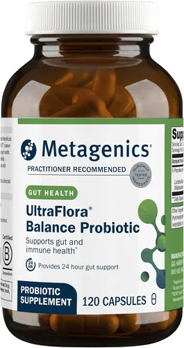 Vista 10 de Metagenics UltraFlora Balance Probiotic - Suplemento diario de salud intestinal estable para apoyo digestivo e inmunológico* - Sin OMG y sin gluten