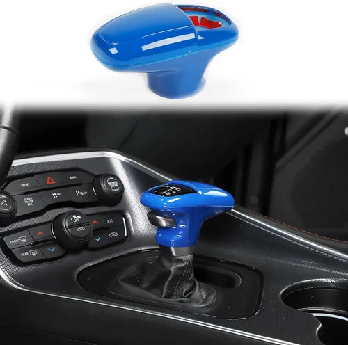Vista 11 de Voodonala Para Challenger Charger ABS Perillas de palanca de cambios para Dodge Challenger Charger Accesorios 2018-2022 Durango Blue 3 piezas