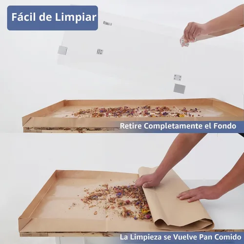 Vista 5 de Paquete de 4 forros desechables para jaula de conejillos de indias de 48 pulgadas x 24