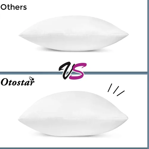 Vista 3 de OTOSTAR Juego de 2 rellenos de almohada de 16 x 16 pulgadas, forma cuadrada para sofá, cama, rellenos de almohadas decorativas para interiores 2