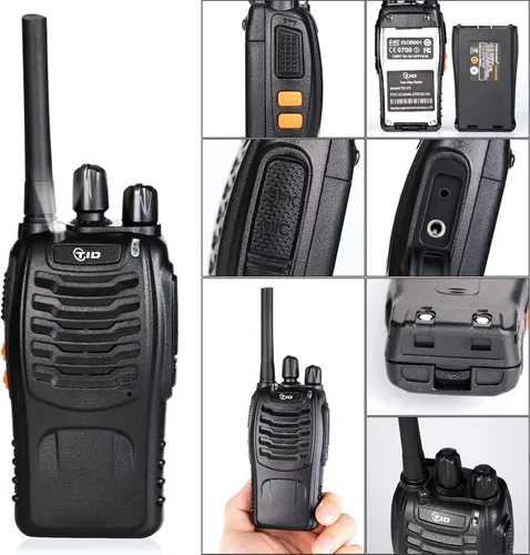 Vista 7 de TID TD-V2 Walkie Talkies para adultos con auricular y 8 baterías, radios de 2 vías, Walkie Talkies de largo alcance con radio bidireccional